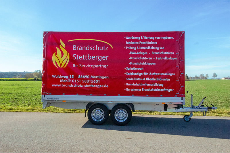 anhaenger Anhänger der Brandschutz Stettberger GmbH mit Leistungsübersicht
